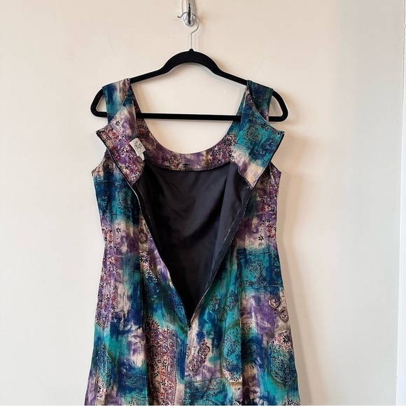 Vintage “Allegra” Floral Watercolour Tiered Dress - Picture 9 of 14